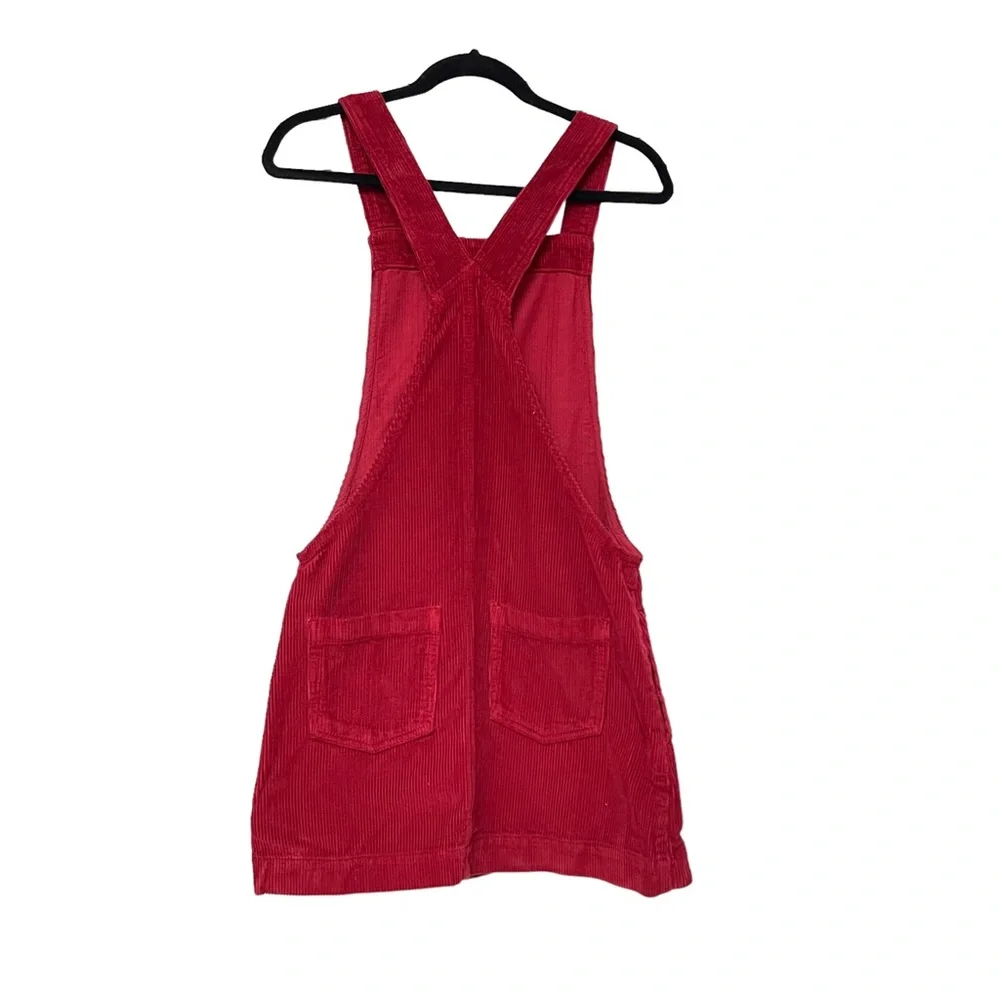BDG By Urban Outfitters Candid Burgundy Corduroy Pinafore Dress Size S - Picture 2 of 11